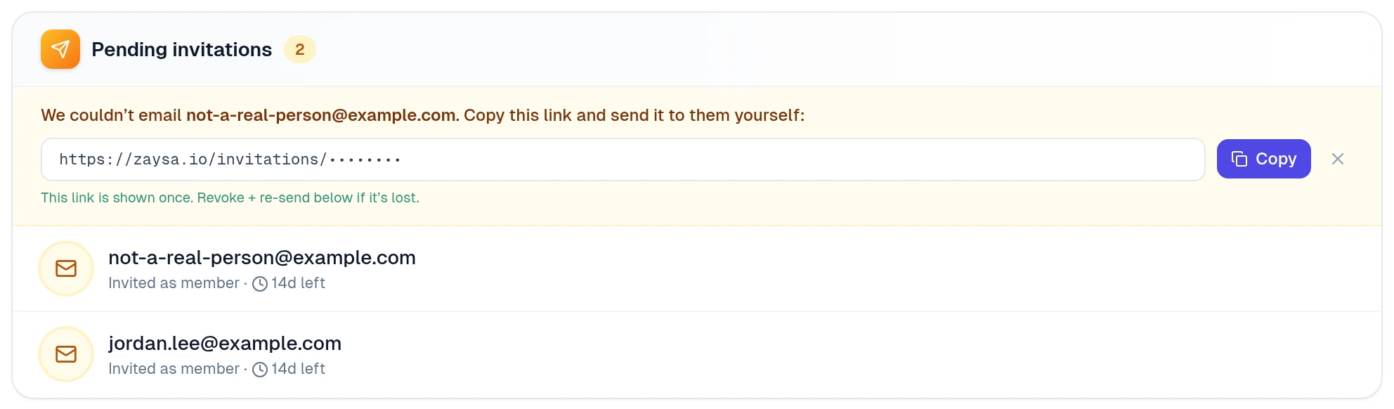 We couldn't email this address. Copy this link and send it to them yourself